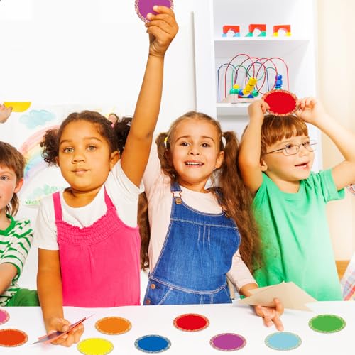 Image of Seajan 108 Pcs Confetti Cutouts 3.5 Inch Small, Circles for Bulletin Board | Paper Decorations for Classroom Bulletin Boards, DIY Craft Projects, Colorful Accents for Office School Party Supplies