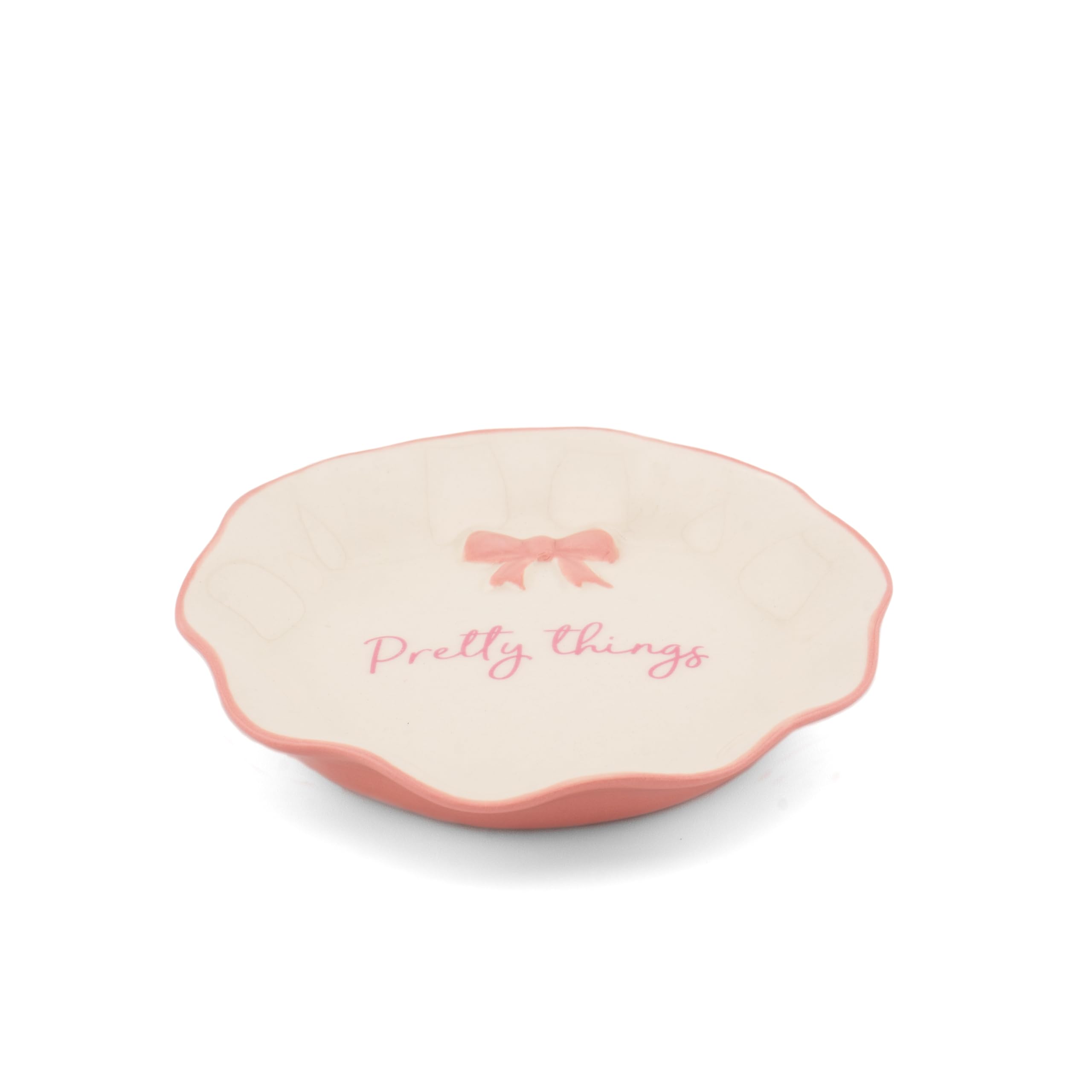 Sass & Belle Bow Trinket Dish - Decorative Ceramic Jewellery Tray, Trinket Tray or Jewellery Stand for Small Accessories, Unique Design from Sass and Belle