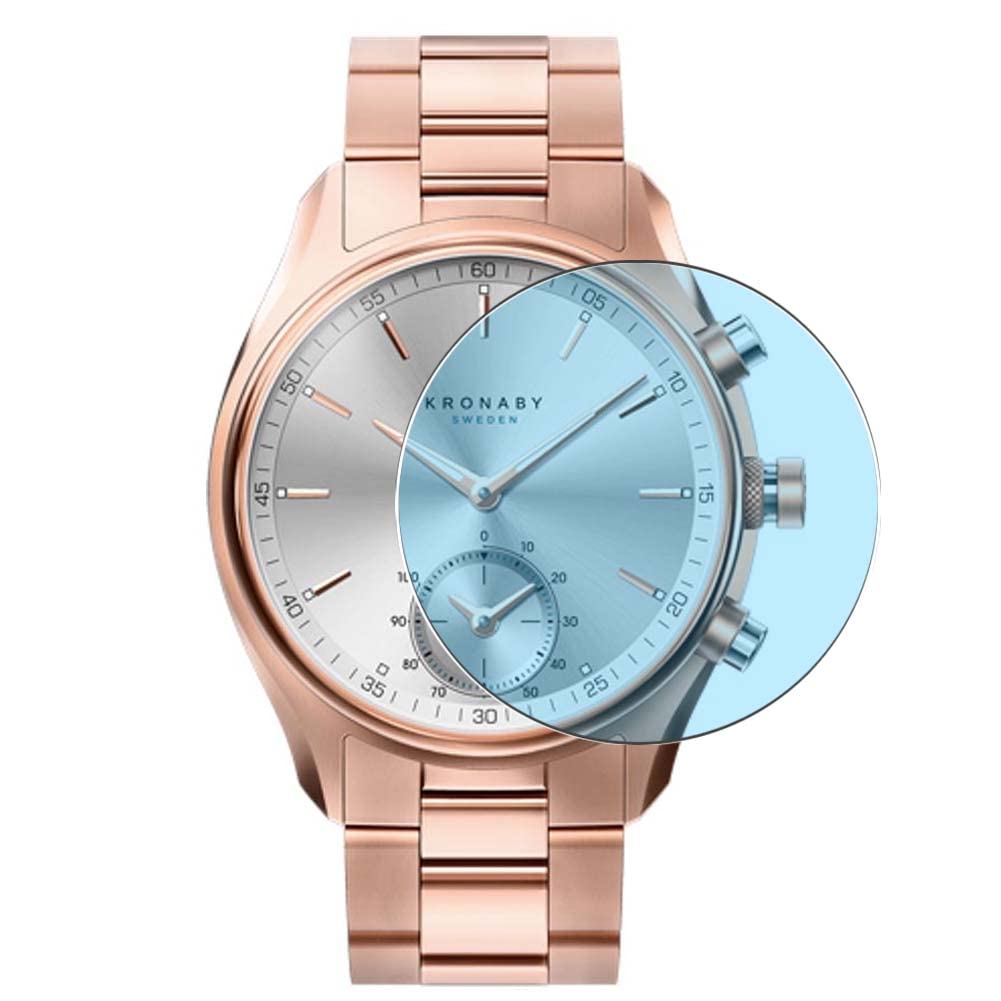 PuccyPuccy 3 Pack Anti Blue Light Screen Protector Film, compatible with KRONABY SEKEL HYBRID SMARTWATCH 43mm Smart Watch smartwatch TPU Guard （ Not Tempered Glass Protectors ） New