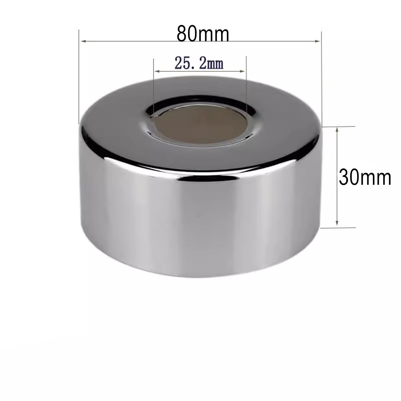 2 Piezas Ø 25mm (3/4 ") embellecedor grifo ducha,roseta de acero inoxidable negro,cubierta de tubo,embellecedor radiador,roseta para grifo ducha,radiadores, grifos(plata, 80 x 30)