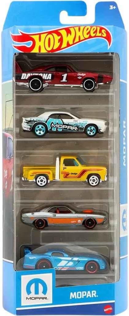 Mopar 5 Pack, 1:64 Scale, '08 Challenger SRT8, '70 Hemi Challenger, Viper GTS-R, Li'l Red Express Truck, '69 Charger Daytona