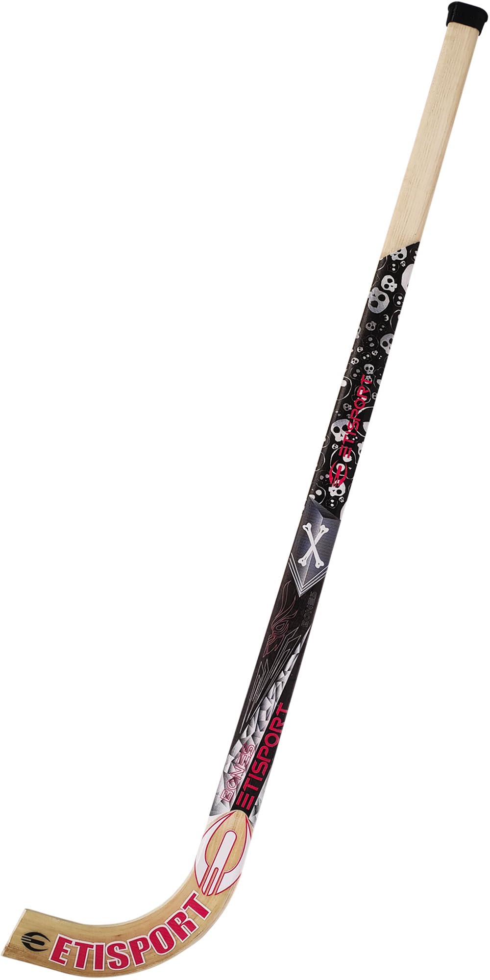 Stick de Hockey Patines ETISPORT Bones diseño Exclusivo. Pídelo en la versión y dureza Que te guste: Starter, Light, Medium, Hard. Exhibe tu Estilo. (Light)