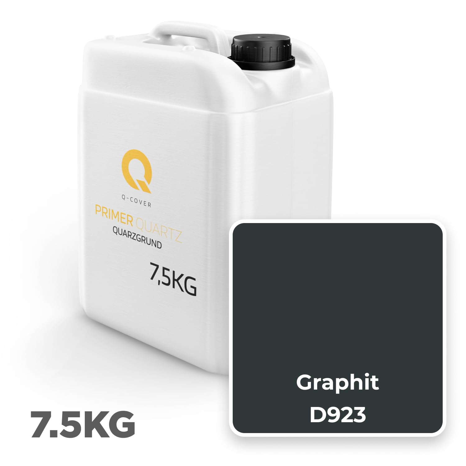 Quarzgrund für Dekorativer Putz mit Mica Graphit D923 7,5KG | Acrylatdispersion Grundiermittel Innen & Außen für Wände und Decken Grundierung Schutz Mosaikputz ca. 0,3-0,4 KG/m2