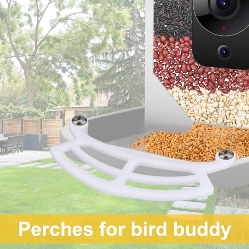 Image of Bird Feeder Perch Extension with 2 Screws Accessories for Extender Compatible with Bird Feeder
