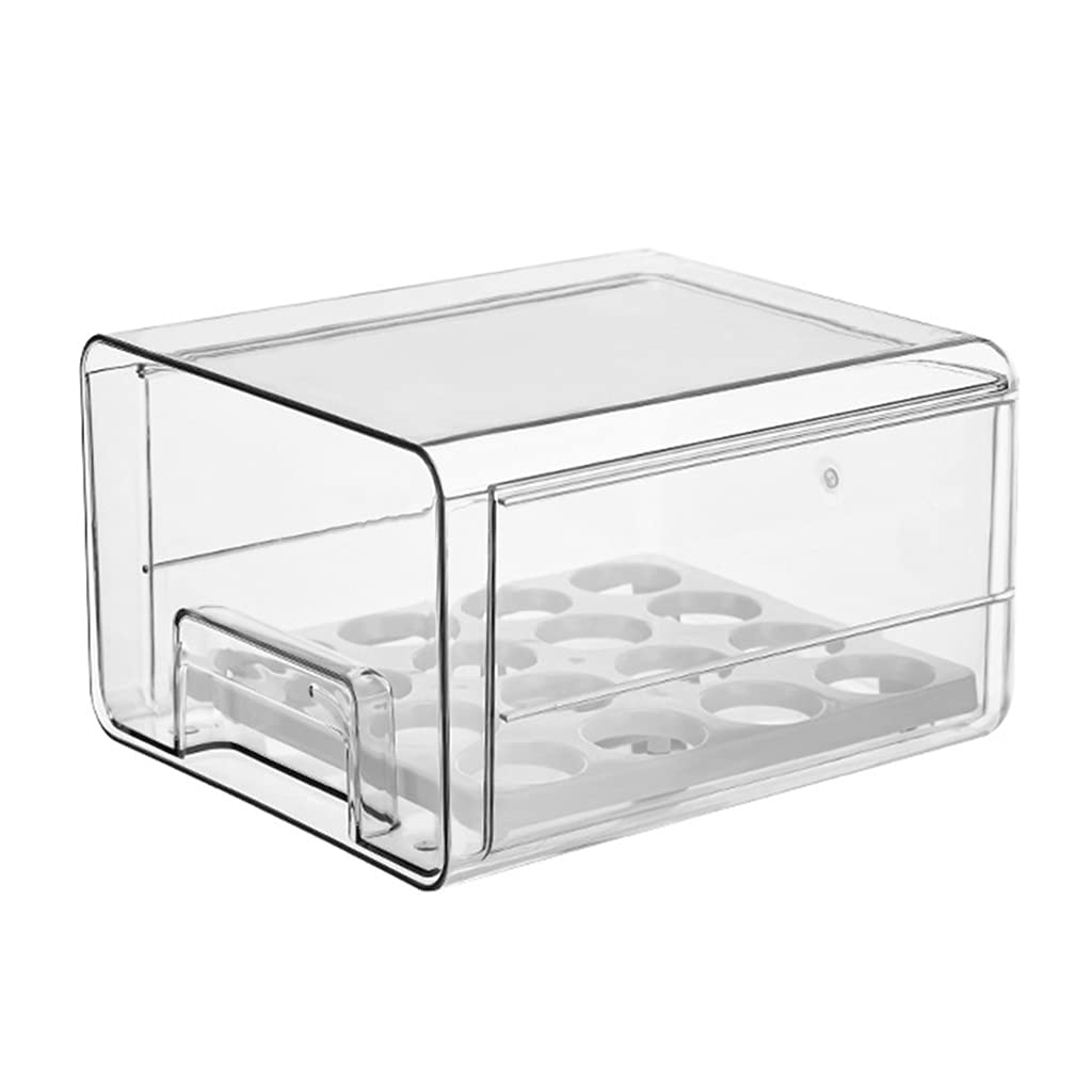 Kalttoy Egg Storage Box Egg Tray Containers Kitchen Refrigerator Eggs Transparent Dispenser Airtight for Preservation Box Refrigerator Drawer Storage