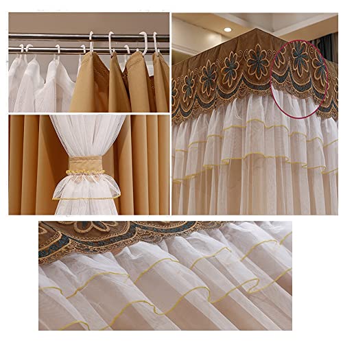 Baldaquin de lit double tringle de luxe pour chambre à coucher moderne de 1.8m - 5