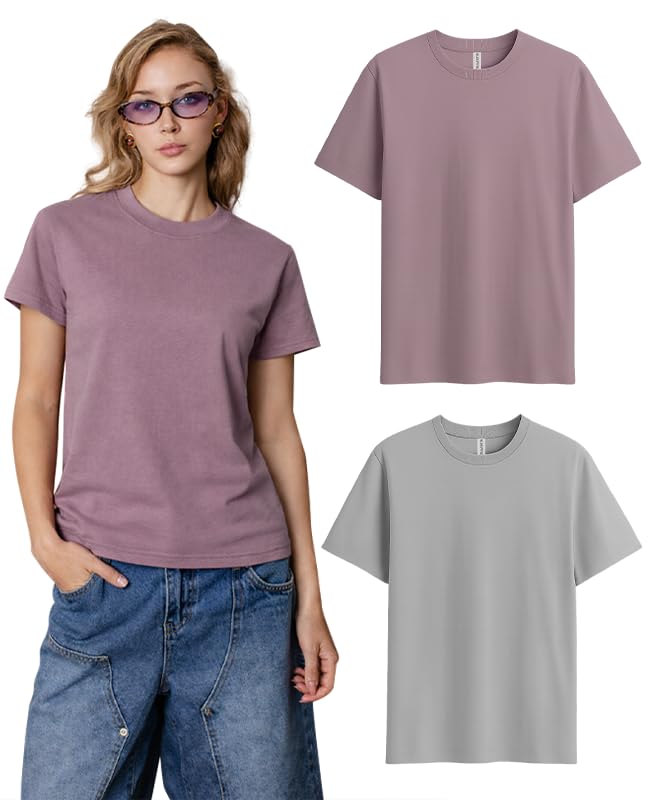 Image of SLEEPY NUTS Women's Plain Round Neck Regular Fit Half Sleeve Cotton T Shirt
