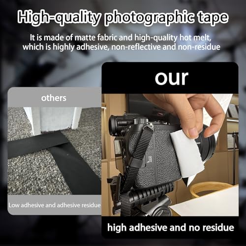 Image of 2-Pack Black Gaff Tape,3 inch x 30 Yards,Black Gaffers Tape,Matte Gaffer Tapes for Stage,Studio, Wire Finishing,Photography,No Residue,Non Reflective,Easy Tear