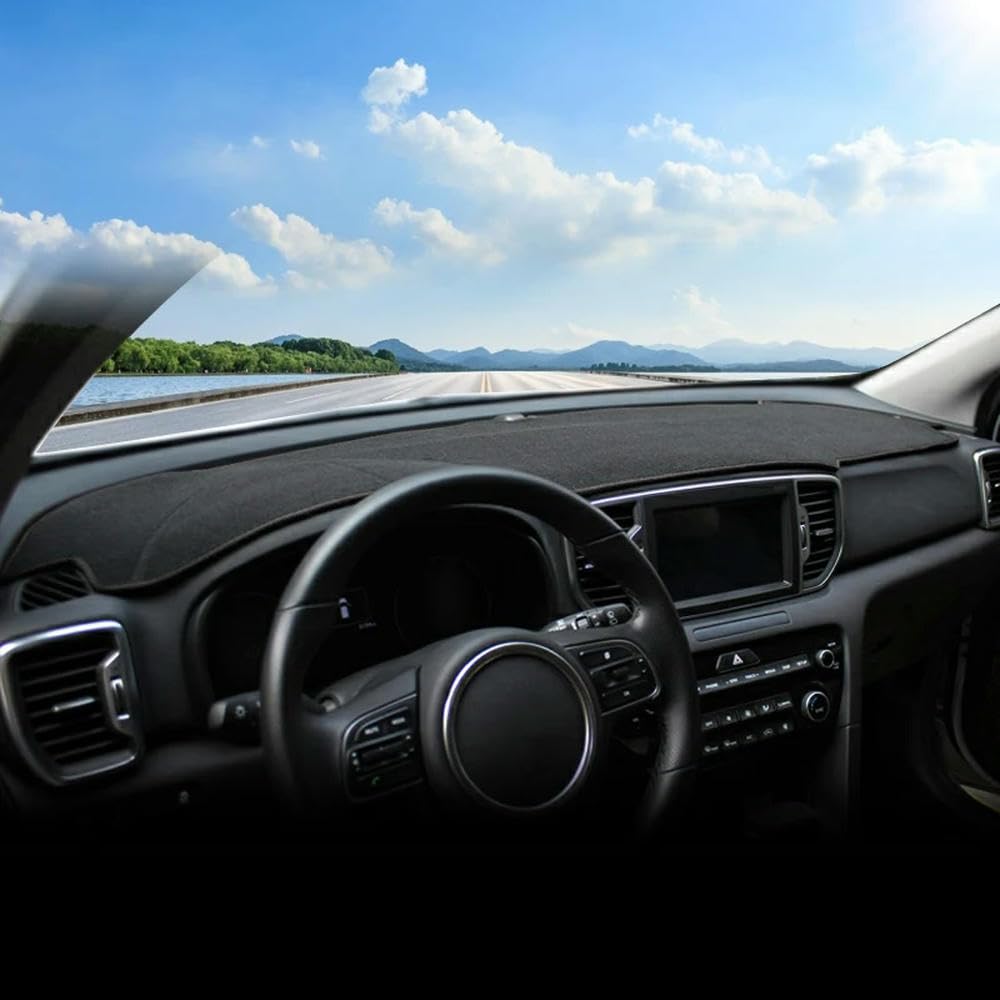 Copri cruscotto per Auto AntiGraffio Interno - Adatto per Kia Sportage 4 2016-2021, Nero