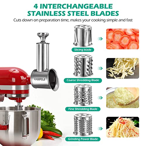 Stainless Steel Slicer Shredder Attachment For Kitchenaid Mixer, Cheese Grater, Food Slicer For Kitchenaid Mixer, Accessories For Kitchenaid #TOP2