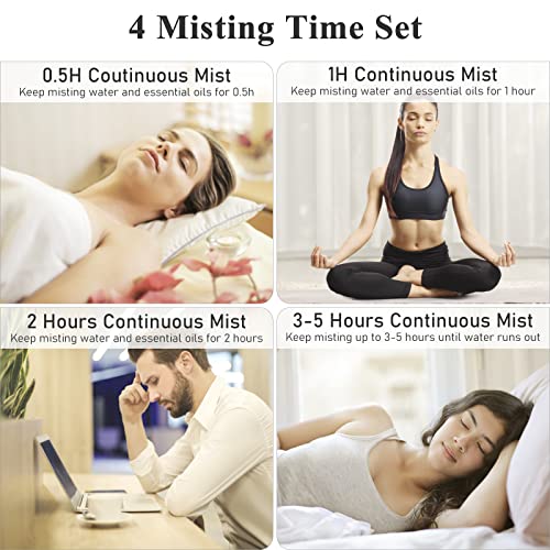 Aromatherapy Essential Oil Diffuser Ceramic - 100Ml Ultrasonic Cool Mist Aroma Diffuser With Auto Shut Off Protection With 4 Timer Setting & 7 Led Lights For Home Office (Diamond) #TOP4