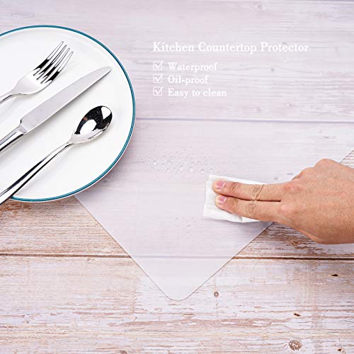 Silicone Mats for Countertop - 32"x 24"x0.07", Extra Large Multipurpose Mat, Counter Table Protector, Desk Saver Pad, Placemat Nonstick Nonskid Heat-Resistant Kitchen Pad, Translucent