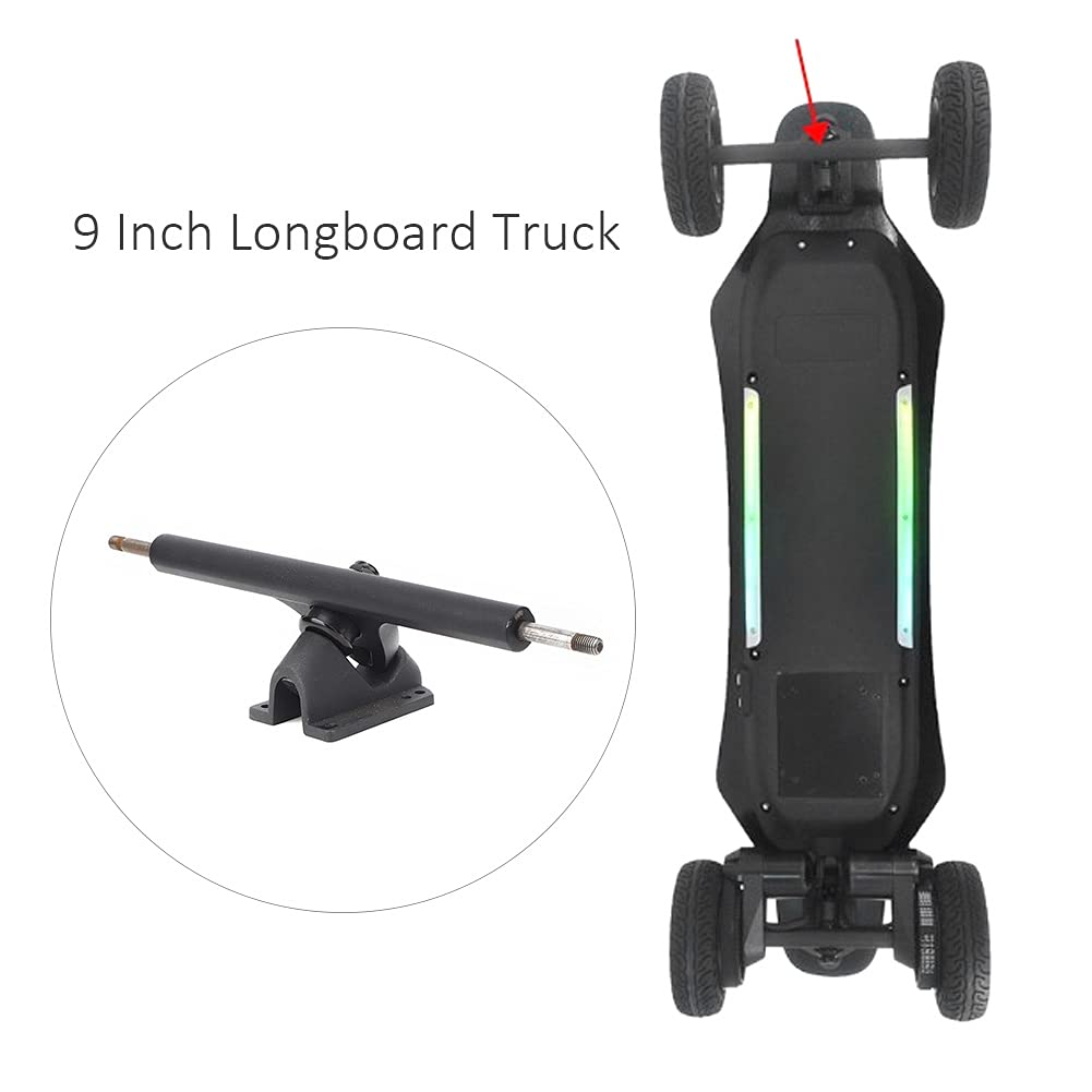 CNC Exacto Mecanizado de Cuatro Ruedas Camión de Skate eléctrico Fuerza de rodamiento Fuerte y camión de Longboard de 9 Pulgadas Durablity