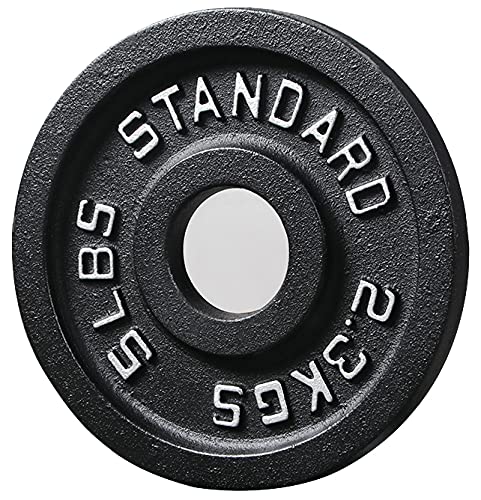 Sporzon! Cast Iron Plate Weight Plate For Strength Training And Weightlifting, Single, Black Bbl-S5 #TOP6