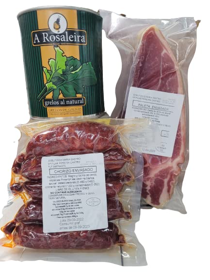 Peyca Pack de Lacon/paleta de cerdo, chorizo extra picante gallego y grelos al natural