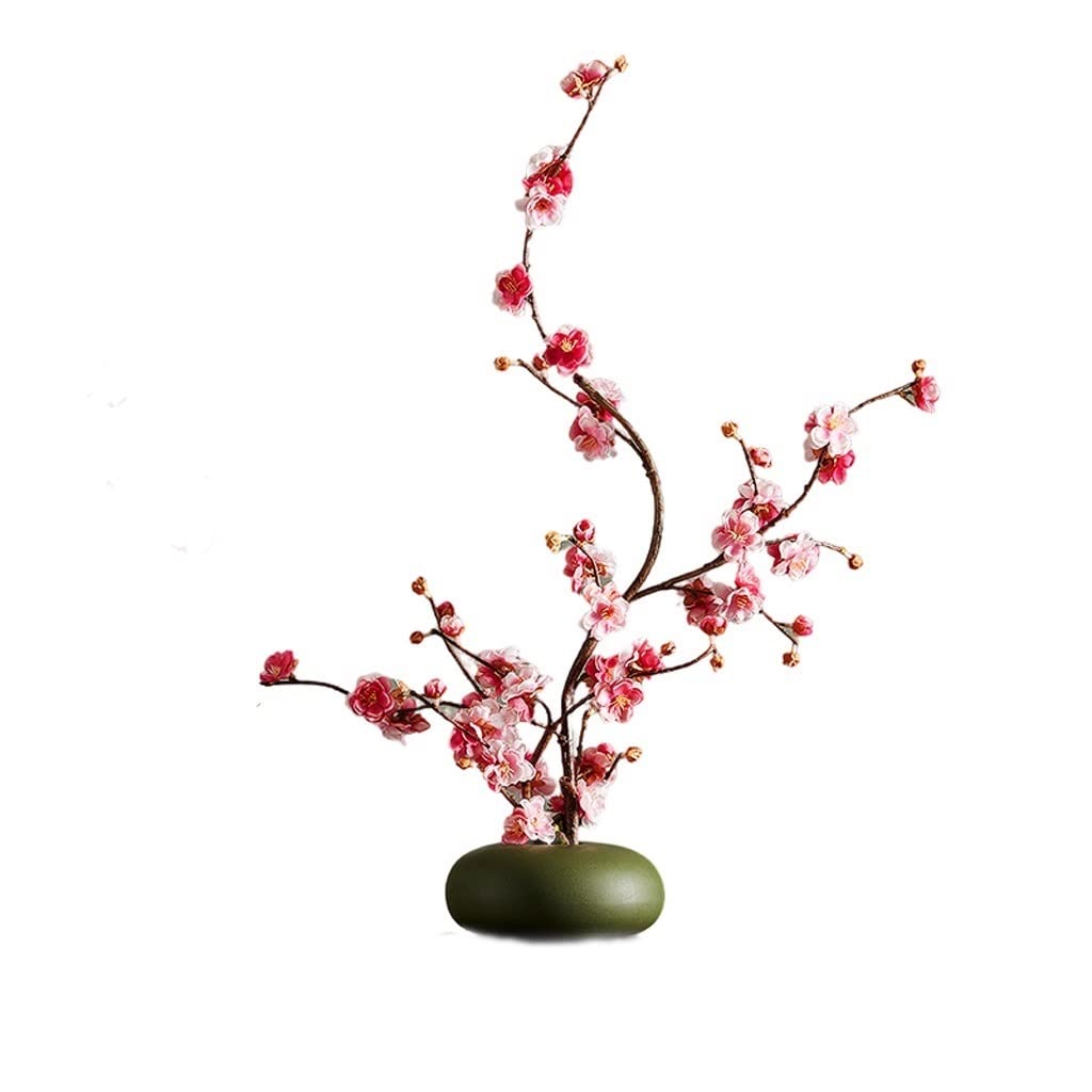 XDLEDMKIZ artificial flower Artificial Cherry Blossom Branches Long Stem Silk Plum Blossom With Buds Faux Flowers Pink Flowers Arrangement For Home Décor Home decor weddi
