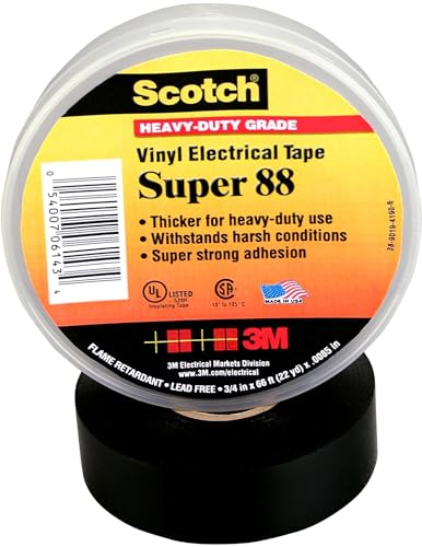 3M Deutschland PVC Elektro-Isolierband 19 mm 19 x 20 mm Scotchsuper88 x 20 m sw