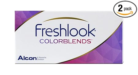 Freshlook Colorblends (GREEN,BROWN,BRILLIANT BLUE,BROWN,STERLING GREY,PURE HAZEL,BLUE) WITHOUT POWER - 2 Lens Pack(PLAIN) (GREEN)