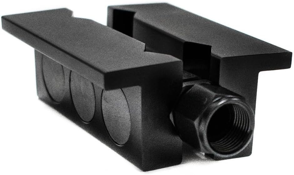 BTR Brian Tooley Racing Black Aluminum Magnetic Vise Jaws | Notched for AN Fittings | Protects Aluminum Hose Ends During Assembly | Secure Magnetic Mount | Precision Machined Vise Jaw Insert