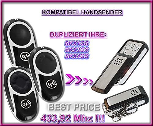 GFA SKX1GS / SKX2GS / SKX4GS kompatibel handsender / 4-Kanal klone Fernbedienung 433,92Mhz Fixed Code kopiergerät
