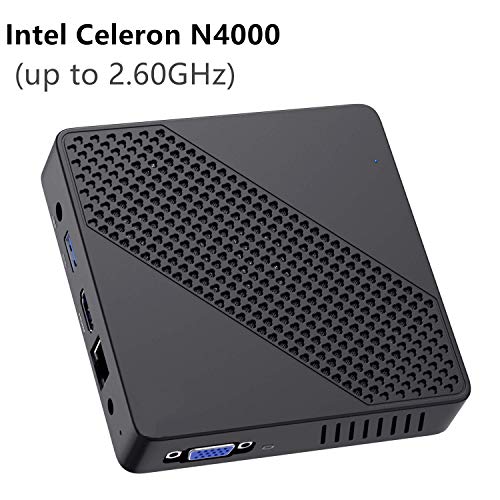 Mini PC Fanless Intel Celeron N4000 (up to 2.6GHz) 4GB DDR/64GB eMMC Mini