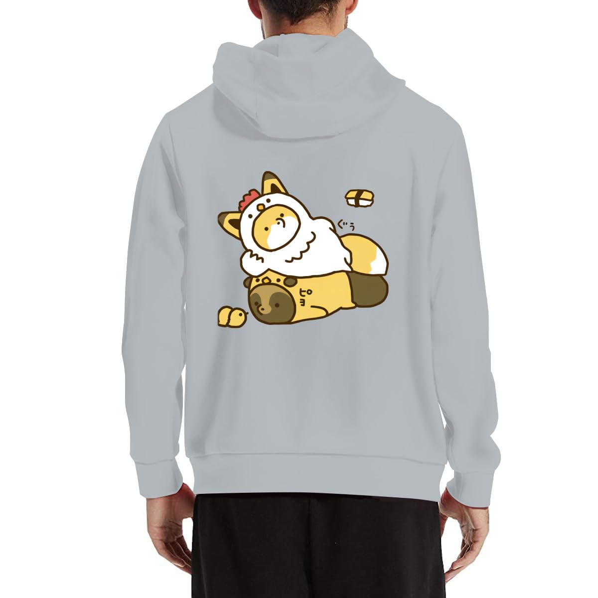 Amazon.co.jp: タヌキとキツネ パーカー メンズ ジップパーカー