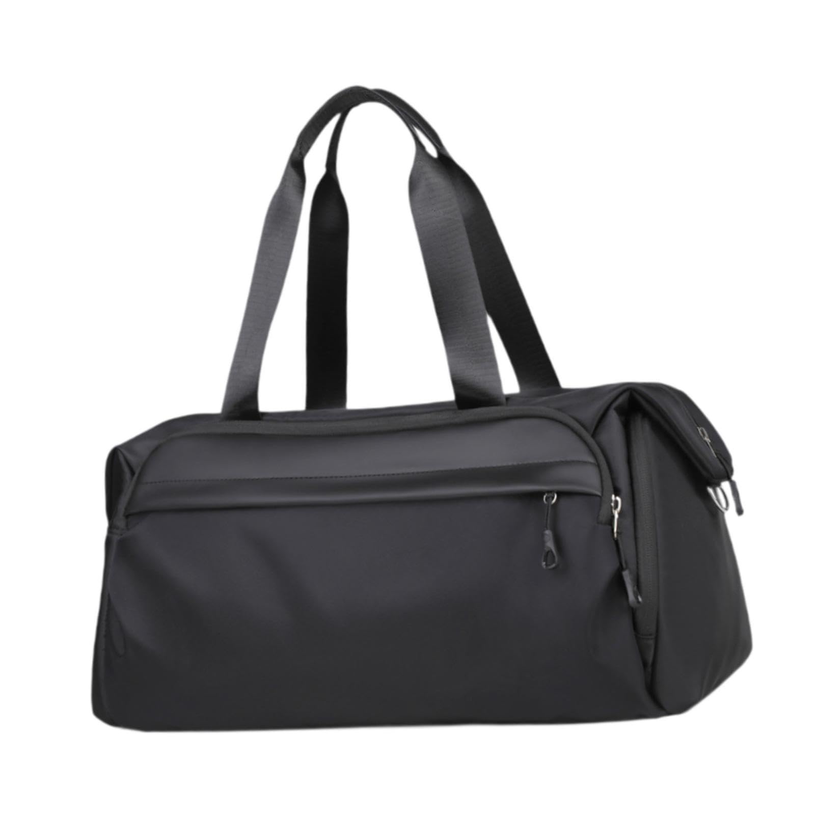 Sport-Sporttasche, Reisetasche mit Nassfach, praktische, tragbare Handtasche, leicht, mit Schuhfach für Ausflüge ins Fitnessstudio, Schwarz