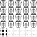 Bekith 12 Pack Magnetic Spice Tins Multi-Purpose Storage Tin, Clear Top Lid with Sift or Pour, Magnetic on Refrigerator and Grill. Includes 144 PVC Spice Label Set.