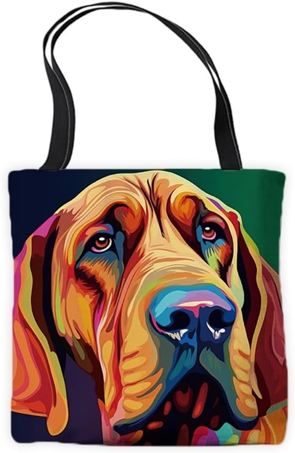 Cute Pointer Dog Tote Bag Pet Animal Face Head Commuter Bag for Shopping Work