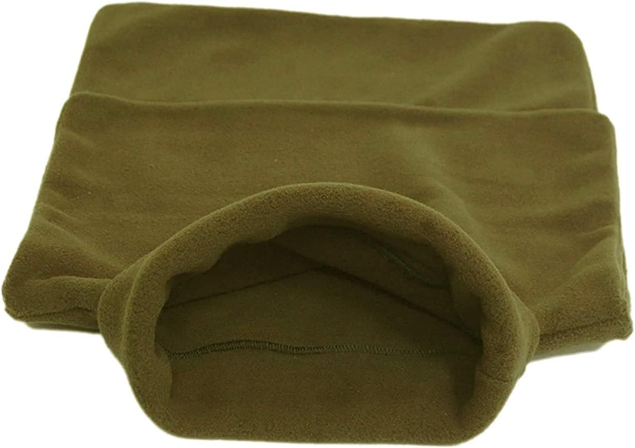 GenericUnisex Woollen High Neck Army Style Neck and Chest Warmer (Green, Free Size)