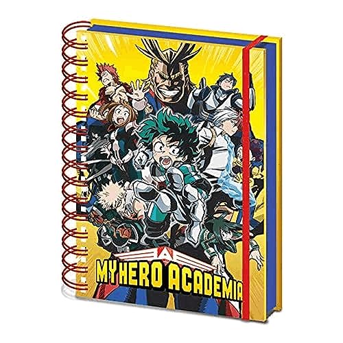 My Hero Academia - Cuaderno A5 de espiral (Radial Character burst), Multicolor