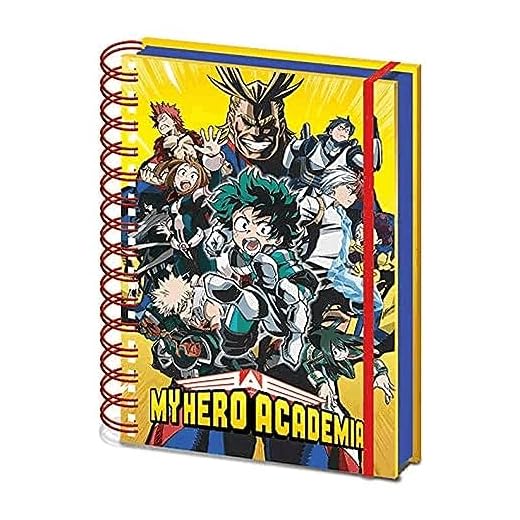 My Hero Academia - Cuaderno A5 de espiral (Radial Character burst), Multicolor