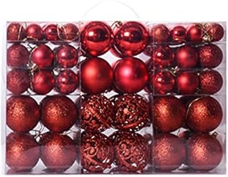 Karthitoon Christmas Tree Ornaments,100ct Shinny Shatterproof Christmas Ball Luxury Assorted Pendant Ball Ornament Set for Christmas Tree Decorations (Copper)