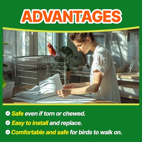 Image of TORTO9 Cage Liner Sheets for Birds - 120 Pack, 11 x 17 in, 1.5 lb | Acid-Free & Non-Toxic Paper | Safe Pet Bedding, Craft Supply, Packing & Shipping Use