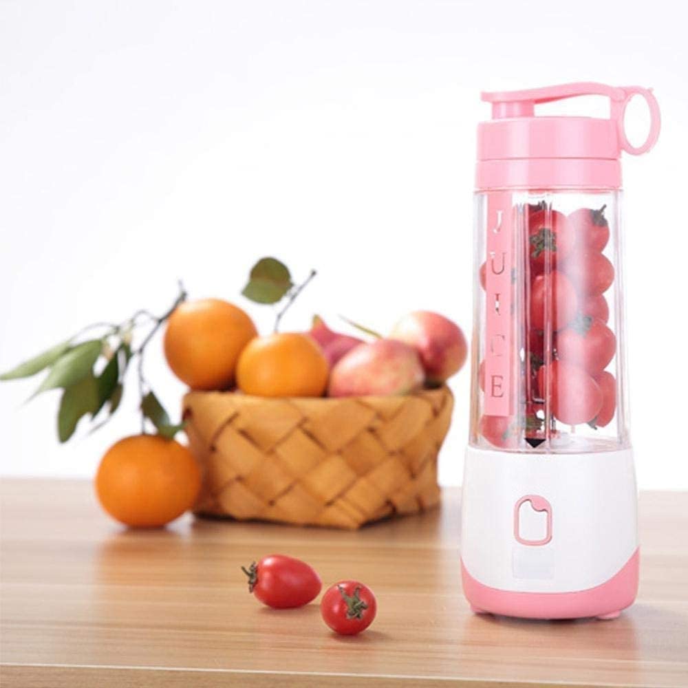 Blender Personale, frullatore Portatile, frullatore di frullato Noi Blender Smoothie Ricaricabile, Mini frullatore for frullati e frullati, frullatore da Viaggio, Rosa spremiagrumi, Rosa