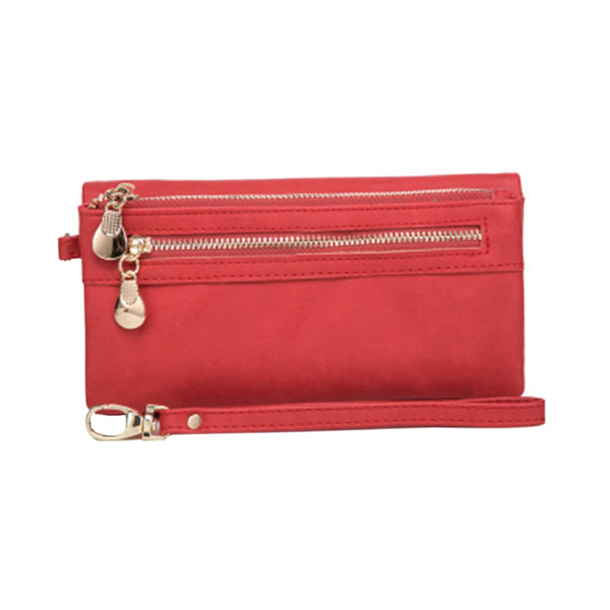 MOBUTOFU Vintage Long Handbag PU Leather Billfold Wallet Women's Purse for Girls Coin Cash Bills Keys Receipts