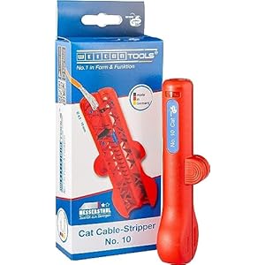 weicon tools cat cable stripper n°10 / dénudeur de câble de données et de réseau / cat5, cat6, cat7, câble à paires torsadées