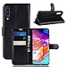 Produktbild COPHONE Handyhülle Schwarz Kompatibel Samsung Galaxy A70 Hülle Leder, Samsung Galaxy A70 Klapphülle Handytasche Case für Samsung Galaxy A70 Handy Hüllen