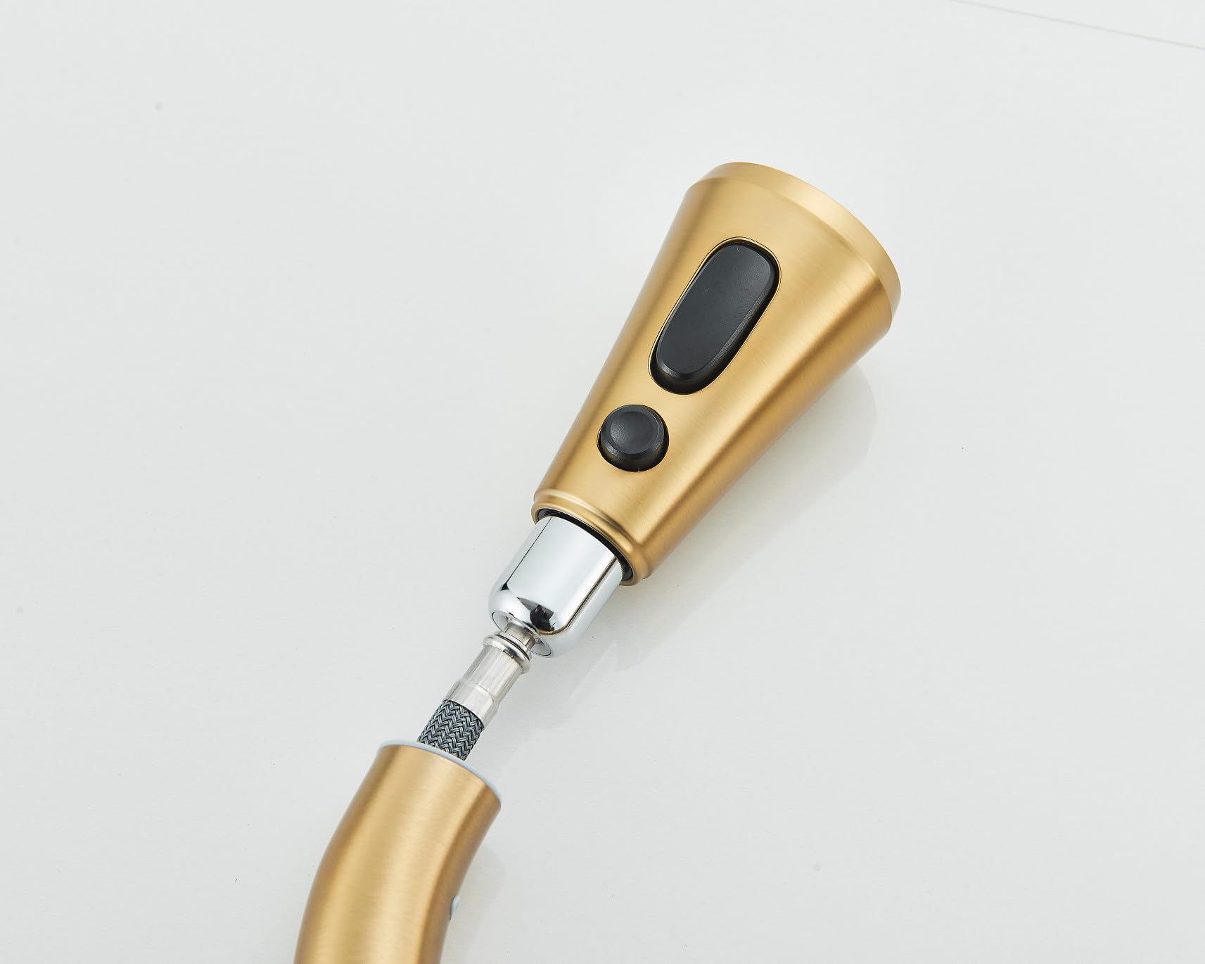 Ari Robinet de cuisine 3 voies extensible avec douchette Nordic en kit avec filtre à eau potable RO-202S Pro (or brossé)