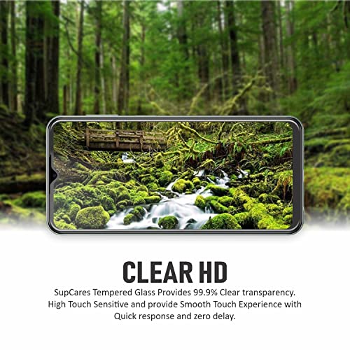 SupCares Military-Grade Gorilla Tempered Glass Screen Protector for Samsung Galaxy M33, M13, M13, A13, F13, Galaxy A23 and Galaxy F23 (6.6 Inch) With Installation Kit | Edge to Edge Coverage | Black 3 51O esqvptL