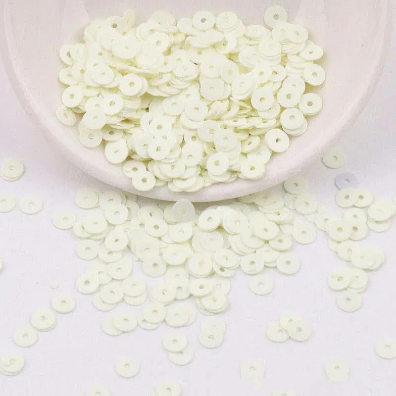 Lentejuelas para coser, Lentejuelas multicolor for manualidades de 3 a 10 mm(Beige 2,6mm 50g)