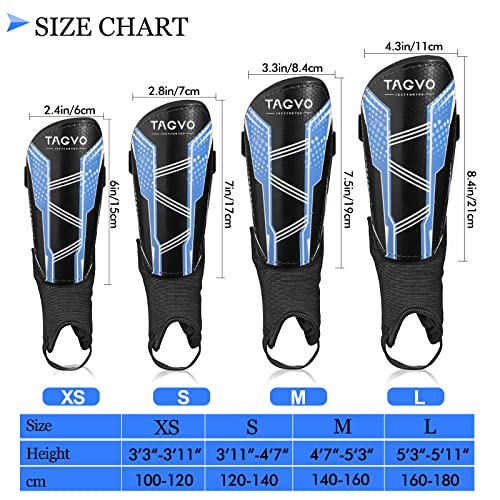 Image of TAGVO Soccer Shin Guards for Kids Youth - Protective Soccer Equipment for Boys Girls - Adults Men Women Soccer Shin Guards - Soccer Shin Pads for Kids 3-16 Years Old Girls Boys, High Impact Resistant
