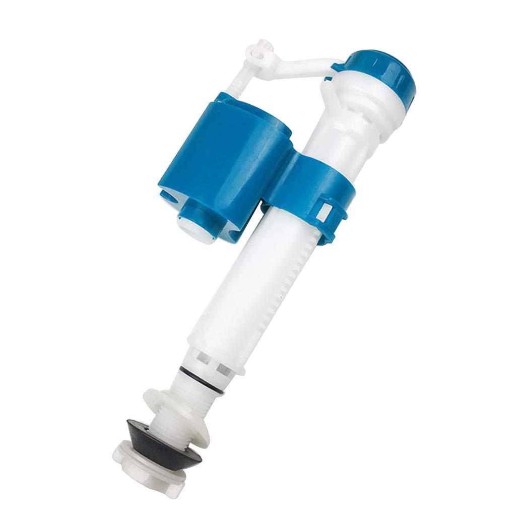 VAILANGBottom Entry Shank Inlet Valve Adjustable Flush Push Button Water Cistern Tank Valve for Home Bathroom Toilet Tools Inlet Valve White+Blue