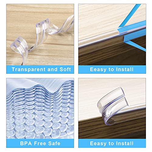 Corner Protector Baby Proofing,Clear Corner Protectors,Furniture Corner Guard & Edge Safety Bumpers, 6.6Ft(2M) Soft Edge Protector With Upgraded Pre-Taped Strong Adhesive For Furniture&Sharp Corners #TOP2
