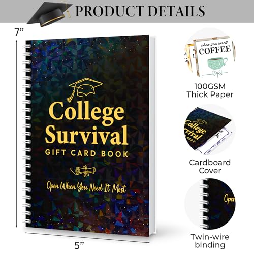 Image of College Survival Kit Gift Card Book, Gift Card Book for College Student