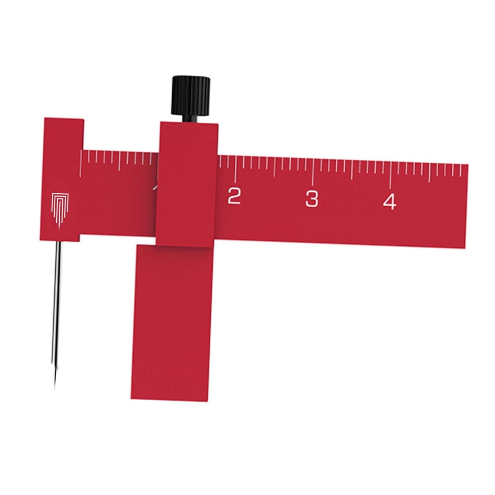 Equidistant Parallel Scriber Isometric Parallel Scribe Carving Ruler T14A03 Scriber Craft Gauge Auxiliary Ruler for Engineering, Red