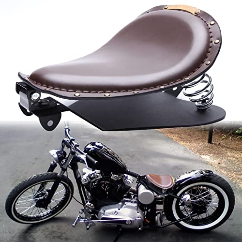 Brown Motorcycle Solo Seat Fits for Sportster XL 1200 883 48 Dyna Chopper Bobber and More