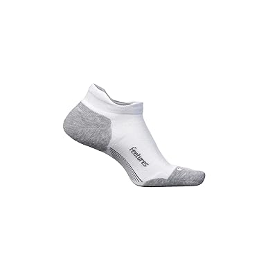 Feetures Elite Max Cushion No Show Tab No Show Socks Shoes White 1