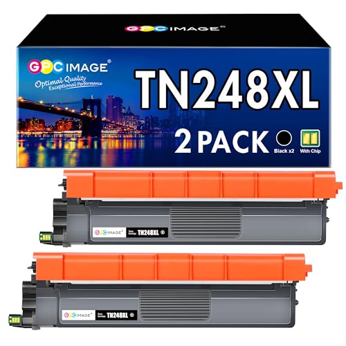 GPC Image TN-248XLBK TN248XL BK TN248 Toner Compatible pour Brother TN-248 TN-248BK TN248XL pour...
