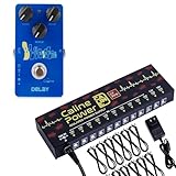 Caline Guitar Pedal Power Supply, True Isolated Pedalboard Power Supply with 12 Outputs and Caline CP-19 Analog Delay Pedal
